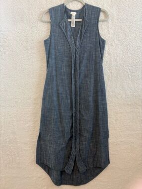 Ajaie Alaie 100% Cotton Chambray Tank Dress Size XS